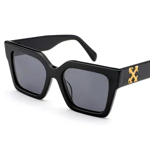 Gafas de sol retro de acetato hechas a mano, gafas de sol polarizadas con logotipo personalizado, gafas de sol cuadradas para mujer, fabricantes de lujo unisex