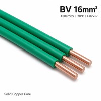 Fil de cuivre massif 16 mm BV, monoconducteur, isolé PVC, 450-750 V, câble de câblage domestique, fil de construction pour appareils électroménagers
