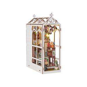 Casetta in Legno Fai-da-Te Artigianale, Romantica Decorazione da Giardino, Modello Tridimensionale Assemblabile, Supporto per Libri, Mini Scena per Compleanno - Product Image 1