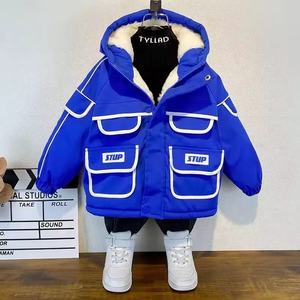 <span class=keywords><strong>Parka</strong></span> d'<span class=keywords><strong>hiver</strong></span> pour garçon Manteaux doublés en molleton à capuche résistants à l'eau - Product Image 2