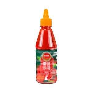Botella para apretar de salsa de Chile de plástico PET transparente vacía personalizada con tapa giratoria para kétchup de mermelada de miel - Product Image 6