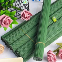 Großhandel Blumen stiele Draht 50cm Braun Blumen stiele Grün Weiß Papier Eingewickelt Draht Kuchen Dekoration Fondant Werkzeuge