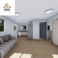 Maison Conteneur Préfabriquée Moderne de Luxe 20ft 40ft Portable Personnalisée en Acier Léger Double Étage pour Hôtel en Alliage d'Aluminium