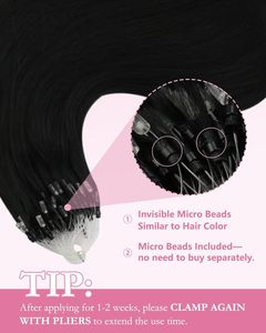 Extensions de cheveux indiens Remy double drawn, ondulés, à micro-anneaux, 18 pouces, 50g, compatibles permanente, pour usage quotidien - Product Image 4