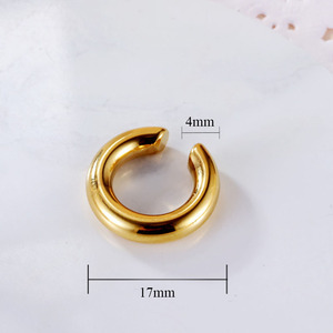 Bán Buôn Hợp Thời Trang Thép Không Gỉ Bông Tai 18K Vàng Vvd Mạ Tai Clip Không Làm xỉn Tai Cuff <span class=keywords><strong>Conch</strong></span> Bông Tai Không Xỏ Phụ Nữ Người Đàn Ông - Product Image 3