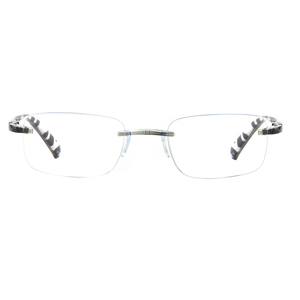 Lunettes <span class=keywords><strong>de</strong></span> lecture sans monture en métal rectangulaires anti-lumière bleue pour hommes, vente en gros d'usine, sur mesure, pour <span class=keywords><strong>presbytie</strong></span> 1.75 3.25 - Product Image 4