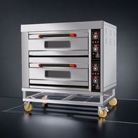 Four à pain rotatif électrique robuste avec un four commercial à gaz à 3 niveaux et 12 plateaux pour la cuisson des pommes de terre en restaurant et café