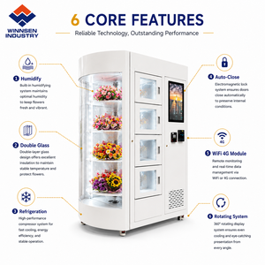 Máquina Expendedora <span class=keywords><strong>de</strong></span> Flores Frescas Winnsen en Oferta con Refrigerador, Pantalla Táctil, Lector <span class=keywords><strong>de</strong></span> Tarjetas y Monedero Electrónico para Aeropuertos y Metro - Product Image 4