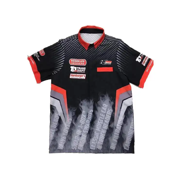 2023 chemises de course personnalisées Sublimation pour hommes Motocross Pit Crew