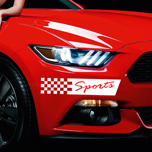 สติกเกอร์ไวนิลติดประตูลายธงลายตารางตกแต่งอุปกรณ์เสริมรถยนต์สติกเกอร์ติดรถรูปตัวประตูสติกเกอร์ติดรถแข่งแรลลี่กีฬา - Product Image 2