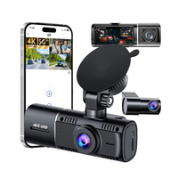 Caméra embarquée 3 canaux CPT avec écran IPS 2 pouces, capteur G, enregistrement 4K, caméras avant/arrière avec caméra de recul FHD 1080P