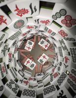 Tuiles de Mahjong américaines classiques à caractères chinois, ensemble de Mahjong rectangulaire de luxe personnalisé en mélamine pour le jeu quotidien des adultes