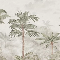 Beaux arbres de forêt tropicale humide et papier peint mural imperméable à l'humidité pour ajouter une ambiance naturelle à n'importe quelle pièce