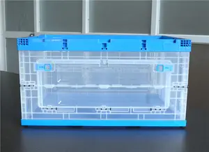 뚜껑이있는 플라스틱 접이식 보관 상자는 쌓을 수 있습니다 보관 상자 의료 용품 플라스틱 움직이는 접는 상자