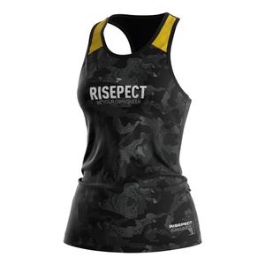 Débardeur de sport pour femme en camouflage noir, léger, respirant, style élégant, gilet de fitness pour l'entraînement HIIT - Product Image 1