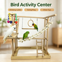 Support de jeu pour perroquet en bois naturel personnalisé, fabriqué en Chine, aire de jeux pour oiseaux, jouet d'entraînement pour perroquet, vente en gros