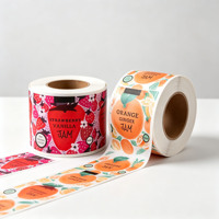 Etiquetas Personalizadas Impresas a Todo Color para Frascos de Mermelada - Pegatinas Envolventes de Vinilo Impermeables para Envasado de Alimentos y Conservas
