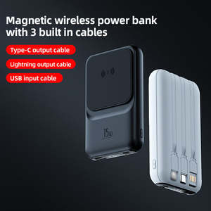 Batterie externe magnétique ultra-rapide et puissante 20000 mAh avec PD 15W, double USB Type-C et câble intégré, idéale pour les voyages sans fil - Product Image 4