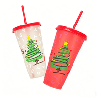 Gobelet sensible au froid de qualité alimentaire, gobelet magique changeant de couleur au froid, gobelet en plastique jetable multi-tailles changeant de couleur