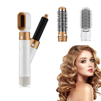 Ensemble professionnel 5-en-1 d'outils de coiffure, vente en gros d'usine, ensemble de brosses à air chaud, peigne chauffant à air chaud, fer à boucler en une seule étape