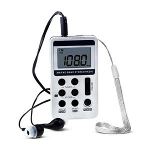 Radio de poche stéréo AM/FM 2 bandes avec écran LCD numérique, balayage automatique, mémoire 29 stations, rechargeable, pour le sport et la marche - Product Image 3