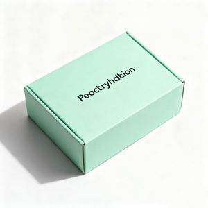 Cajas de Cartón Corrugado con Recubrimiento UV y Grabado, Embalaje de Regalo Rosa Reciclable para Extensiones de Cabello, Calcetines y Pieles - Product Image 1