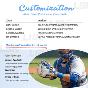 Guantes <span class=keywords><strong>de</strong></span> Béisbol y Sóftbol <span class=keywords><strong>de</strong></span> Cuero Qlean Personalizables en Oferta, para Receptor y Jugador <span class=keywords><strong>de</strong></span> Campo, Lanzamiento Derecho/Izquierdo, Ligeros y Duraderos - Product Image 6