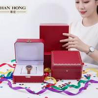 Vente en Gros d'Usine Boîtes et Étuis à Montres en Carton Rouge Logo Personnalisé Luxe Boîte Carrée en Papier pour Montre de Marque Unique pour Cartier Casio