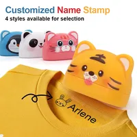 Tampons nominatifs personnalisés pour enfants, mini-tampons flash en plastique, impression numérique, étiquettes imperméables pour vêtements de maternelle 13.2G