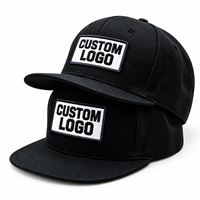Casquette Snapback à 6 Panneaux avec Logo Brodé Personnalisé, Bord Plat, Denim, Toile, Hip Hop, Baseball, Vente en Gros