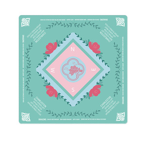 Nappe imprimée 6 couleurs pour <span class=keywords><strong>anniversaire</strong></span>, tapis de table de mahjong, tapis de jeu de cartes antidérapant et résistant à la saleté, tapis de jeu de divertissement ourlé - Product Image 1