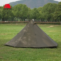 Tente de camping octogonale semi-intérieure pour l'extérieur, multi-personnes, en maille anti-moustiques, avec ventilation, accessoires inclus