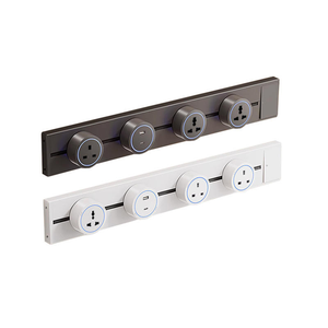 SIXWGH 40cm 32A <span class=keywords><strong>Prise</strong></span> encastrée sur rail haute puissance 8000W 3 prises IP22 étanche à la poussière 2 adaptateurs ports USB pour cuisine murale - Product Image 1