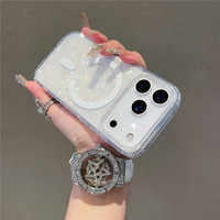 Coque de téléphone portable magnétique transparente à motif rigide en TPU PC IMD pour iPhone 17 Pro Max 18 Pro