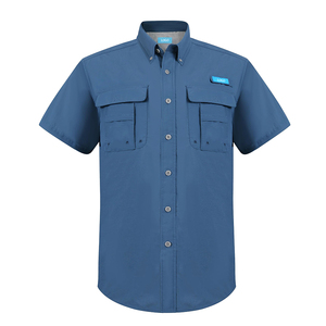 Chemises de pêche pour hommes de luxe, logo personnalisé, bouton, séchage rapide, protection UV, polyester de haute qualité, jersey en nylon respirant, taille plus - Product Image 4
