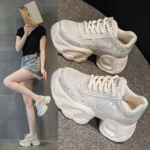 Zapatillas de malla para mujer, estilo papá, novedad primavera-verano 2026, diseño Princesa <span class=keywords><strong>Anna</strong></span>, transpirables, con pedrería, suela gruesa, populares en internet. - Product Image 2