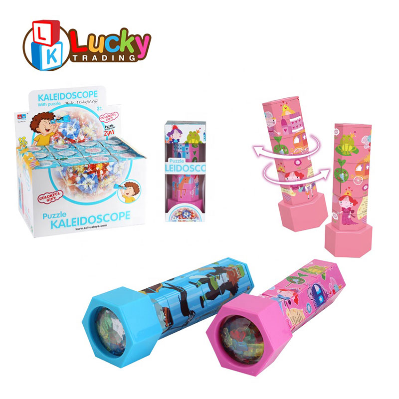 Wholesale Hexagon Funny Plastic Block Kids Custom Mini Diy Kaleidoscope Toy For Sale