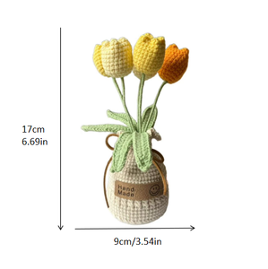 <span class=keywords><strong>Flores</strong></span> de Ganchillo, Plantas en Maceta, <span class=keywords><strong>Flores</strong></span> Artificiales de Ganchillo, <span class=keywords><strong>Tulipanes</strong></span>, Día de San Valentín, Día de la Madre, Decoración para el Hogar y la Oficina - Product Image 2