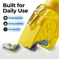 Bouteille d'eau en silicone de qualité alimentaire en forme de manette de jeu innovante, bouteille de sport anti-fuite avec clip de transport pour les activités de plein air