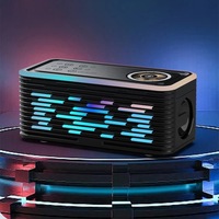 Chargeur sans fil 3-en-1 15W, Enceinte Bluetooth, Machine à sons apaisants RGB, Lampe de chevet, Réveil décoratif