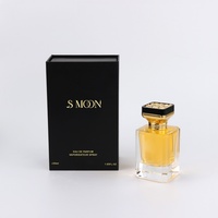 Parfum de luxe 30ml 50ml 100ml bouteille de parfum d'atomiseur carrée en verre de jet de pompe transparente