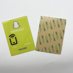 Autocollants d'étiquette de carte NFC étanches 13.56MHz 120*80mm époxy Google Review Circle modèle ISO avec interface de Communication RFID - Product Image 1