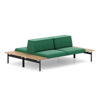 Meilleur ensemble de canapés modulaires d'extérieur pour hôtel, canapé de salle d'attente décontracté, canapé trois places vert