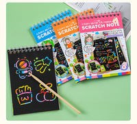 Yuglow Kinder DIY Regenbogen-Kratzkunst-Buch-Set Kreatives Graffiti-Zeichenbuch Kunst-Bastelset für Kindergartenkinder