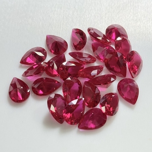 Wuzhou 6A calidad 3x5-13x18mm corte de gota de pera corindón de rubí sintético <span class=keywords><strong>piedra</strong></span> <span class=keywords><strong>preciosa</strong></span> de rubí <span class=keywords><strong>rojo</strong></span> <span class=keywords><strong>oscuro</strong></span> - Product Image 4