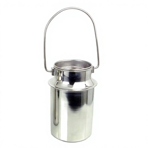 Jarra de Leche Redonda, Resistente, de Acero Inoxidable, Clásica, Ecológica, con Acabado Brillante y Capacidad Superior a 35L - Product Image 1