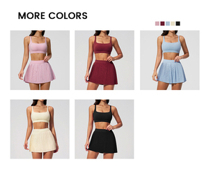 Ensemble deux pièces pour <span class=keywords><strong>femme</strong></span> : soutien-gorge <span class=keywords><strong>de</strong></span> sport personnalisé, <span class=keywords><strong>jupe</strong></span> <span class=keywords><strong>de</strong></span> <span class=keywords><strong>tennis</strong></span> avec <span class=keywords><strong>short</strong></span> intégré, tenue <span class=keywords><strong>de</strong></span> sport, <span class=keywords><strong>jupe</strong></span> <span class=keywords><strong>de</strong></span> yoga, robe active - Product Image 2