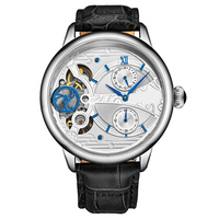 Montres automatiques en acier avec design d'usine et personnalisation par lots, mouvement japonais, calendrier, petite aiguille des secondes, affichage 24 heures, pour marque privée
