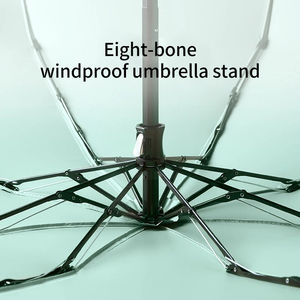 Paraguas de viaje plegable 8 costillas Mini bolsillo compacto lluvia sol paraguas a prueba de viento a prueba de lluvia con cápsula para la vida diaria UPF 50 - Product Image 5