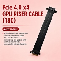 Cable de Extensión para Tarjeta Gráfica de Montaje Vertical PCIe 4.0 X4 16GB/s, Contactos Chapados en Oro, Protección EMI, Cable para PC ITX Personalizado MOD